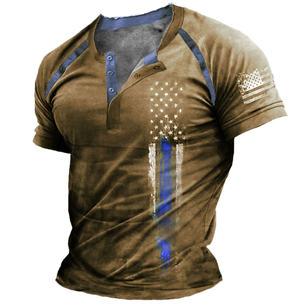 Vintage Fashion Jersey - T-shirt décontracté pour homme à col