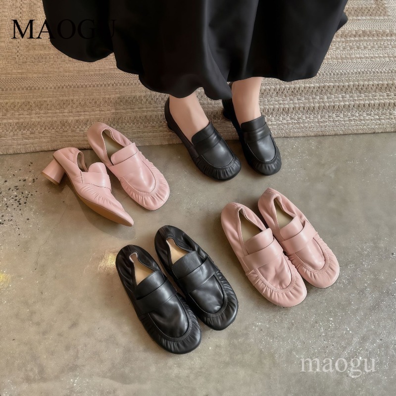 Vintage Fashion Online - Mocassins en cuir souple pour femmes,