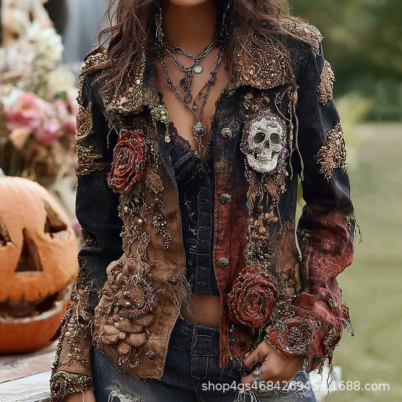 Veste gothique punk brodée de  - Vintage Fashion Stores avis et prix